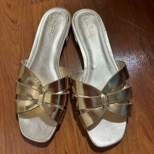 Lilly Pulitzer Gold Metallic Sandals